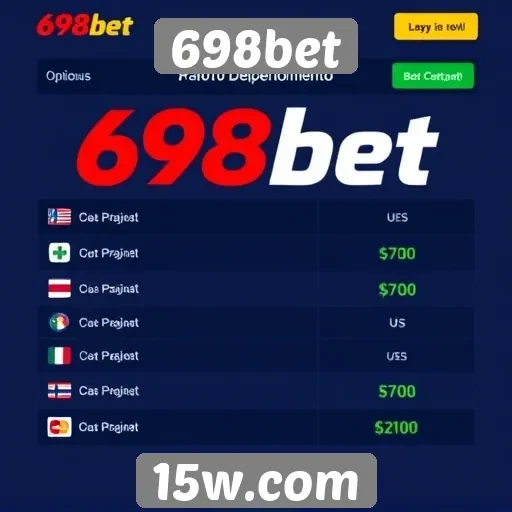 Comparação de métodos de pagamento no 698bet